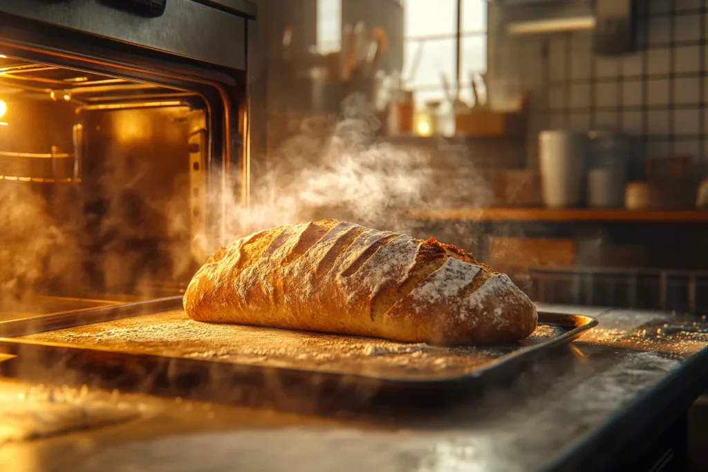 Freshly Baked  loaf of Crusty Italian Bread