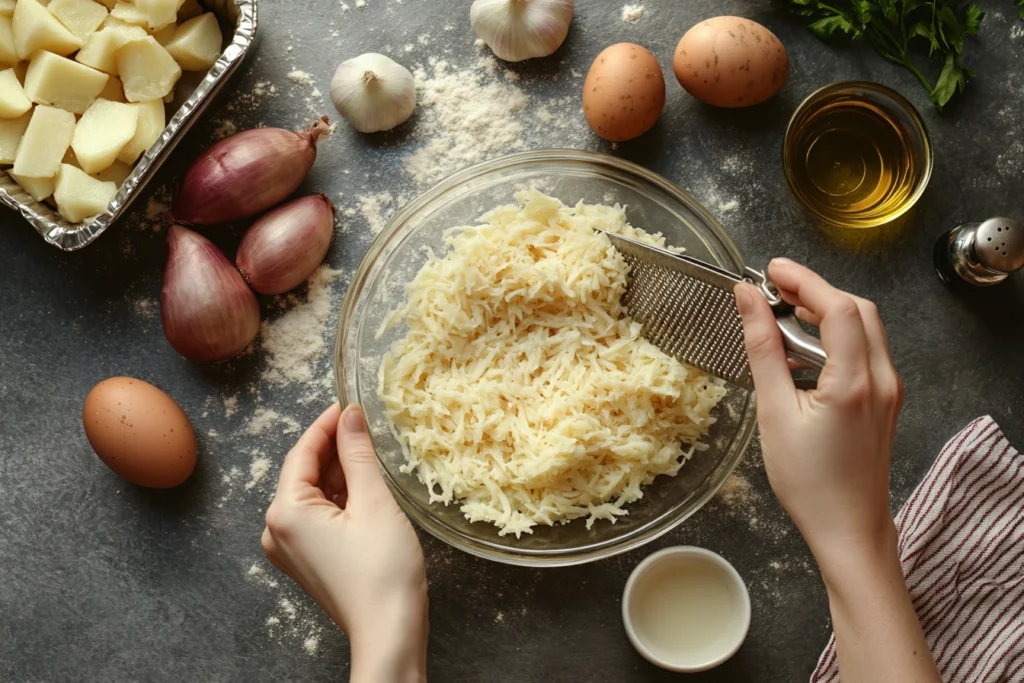 Preparation of Passover Potato Pie