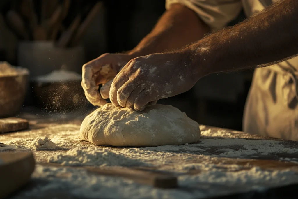 the traditional making of Crusty Italian Bread
