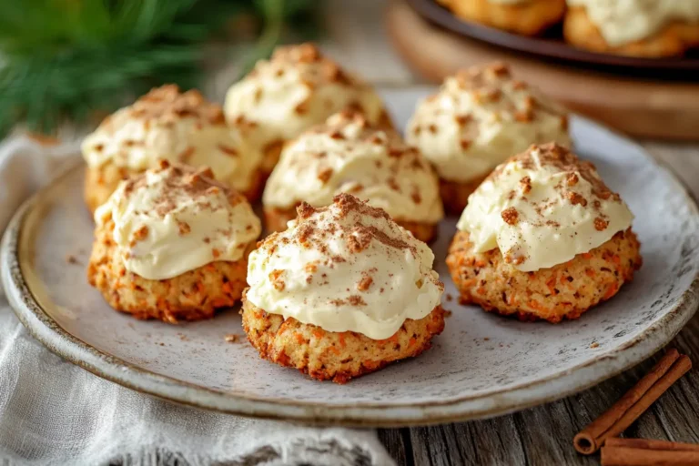 Carrot cake cookies with cream cheese frosting